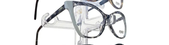 Montura Fendi Cuadrada — gris jaspeado para mujer